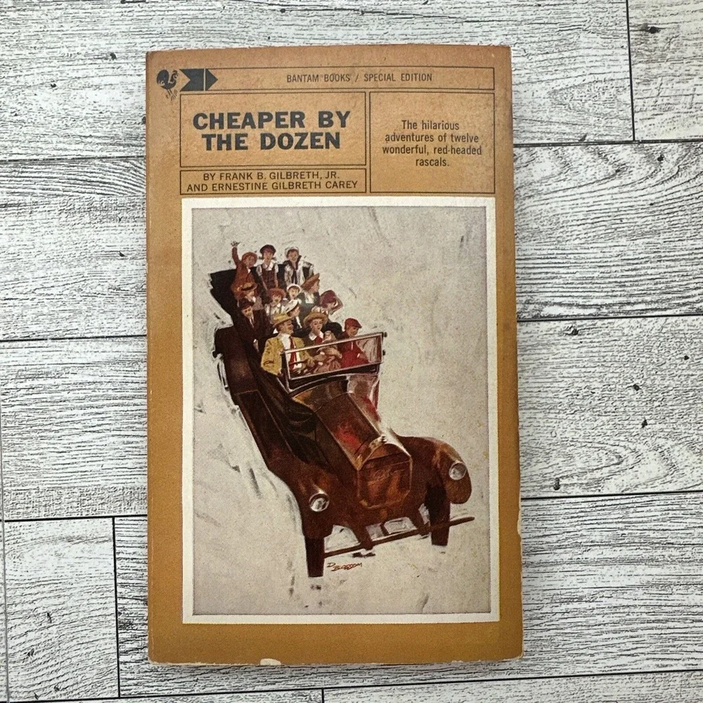 Cheaper by the Dozen‎ Gilbreth 1966 Bantam Vintage Humor Memoir Paperback